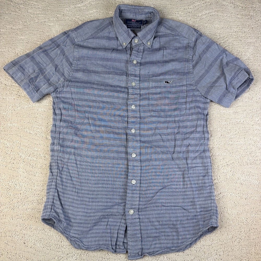 Men's Vineyard Vines Small Slim Fit Tucker‎ Cotton Short Sleeve Button Shirt